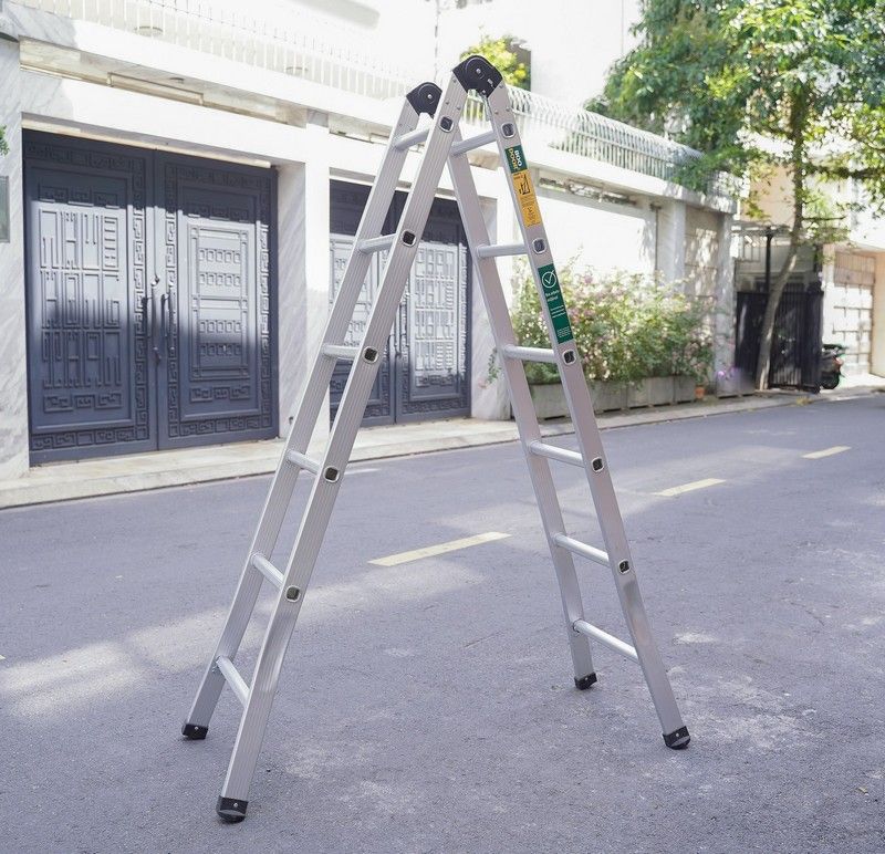 2.5m Thang nhôm chữ A hộp dày 1.5mm BooDoor D25