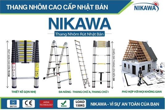 Công ty bán thang nhôm nikawa nhập khẩu chính hãng